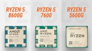 Ryzen 5 8600G vs Ryzen 5 7600 vs Ryzen 5 5600G w RTX 4090 Test in 7 games  Test Radeon 760M [upl. by Eckart408]