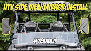 Universal UTV Side View Mirror Installation  How to DIY  Polaris RZR Turbo [upl. by Issie]