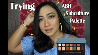 TRYING ABH SUBCULTURE PALETTE  halo eyes makeup look tutorial [upl. by Tarr]