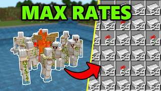 BEST IRON FARM for 121 Minecraft BEDROCK Edition  MAX RATES [upl. by Ephrem]