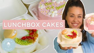 Mini Lunch Box Cakes Full Tutorial  Georgias Cakes [upl. by Annaeirb]