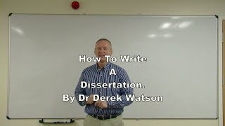 How To Write A Dissertation at Undergraduate or Masters Level [upl. by Nibor]