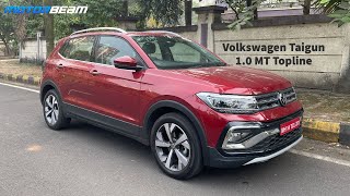 Volkswagen Taigun 10 TSI MT Topline  Detailed Review  MotorBeam हिंदी [upl. by Thoma769]