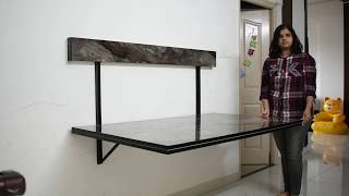 Wall mounted dining table  Space saving furniture in Bangalore Wallter Systems [upl. by Mountford]