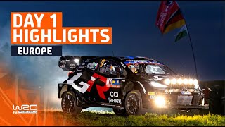 Day 1 Highlights  WRC Central European Rally 2024 [upl. by Linzer]