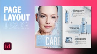 How to Magazine Page Layout Design in Adobe Indesign CC  Graphic Design Tutorials [upl. by Helbonnas]