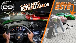 CARRERA CALLEJERA EN EL PORSCHE 718 GT4 DE MALUMA VS BOXSTER S 981 VS CUPRA 290  CASI NOS CHOCAMOS [upl. by Sallad]