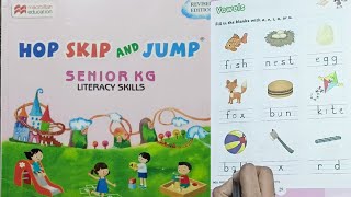 Vowels  Hop skip and jump senior kg literacy skills pg no 28 amp 29  Kids school [upl. by Algie]