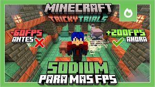 El MEJOR MOD para FPS de MINECRAFT 121 SODIUM MOD TUTORIAL NO PREMIUM y PREMIUM [upl. by Sanchez]