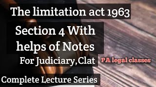 limitation act 1963 lecture sec 4  limitation act 1963 [upl. by Nimaj]