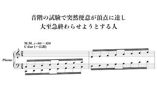 音階の試験で突然便意が頂点に達し大至急終わらせようとする人 [upl. by Salomie696]