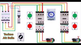 Fonctionnement automatique de deux moteurs en alternance  تشغيل تلقائي لمحركين كهربائيين بالتناوب [upl. by Braunstein771]