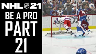 NHL 21  Be A Pro Career  Walkthrough  Part 21  quotPanarin Stuck In The Netquot [upl. by Atillertse]