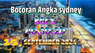 PREDIKSI SYDNEY 14 SEPTEMBER 2024  RUMUS SDYNEY JITU HARI INI  2D3D4D [upl. by Haianeb]