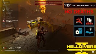 Helldivers 2  Super Helldive Solo  No deaths All Side Objectives [upl. by Lindblad]