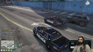 Cops Reaction To X Losing Them In The Fastest Car Esfand POV  NoPixel GTA RP [upl. by Stepha]