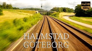 Train Drivers View Halmstad to Göteborg [upl. by Ylrebmek]