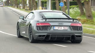 Audi R8 V10 Plus with Capristo Exhaust  LOUD Accelerations Downshifts amp Crackles [upl. by Yesdnil319]