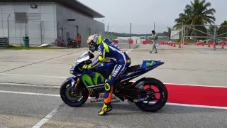 Valentino Rossi practice start Sepang winter test 2016 Super SOUND [upl. by Ronn762]