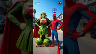 Fruit Carving Artist  Who is best SpiderMan vs Deadpool vs Captain America shorts spiderman dc [upl. by Rance748]