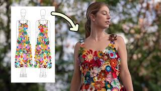 i made a dress out of 700 crocheted flowers part 3 [upl. by Apur]