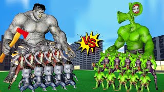 FAMILY SIREN HEAD HULK VS FAMILY GREY HULK  LIVE ACTION STORY [upl. by Raoul928]