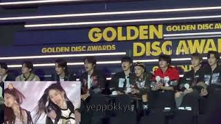 230107 TREASURE Reaction to NewJeans Attention Performance  GDA 2023 [upl. by Nas]