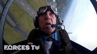 WW2 Spitfire Pilot Returns To The Skies On RAF 100  Forces TV [upl. by Bozuwa754]