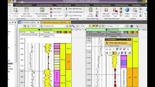 ًًWell Correlation 4 I Creation of Facies Log I Petrel [upl. by Ahsemo752]