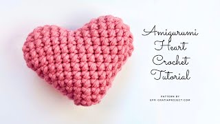 Amigurumi Heart Crochet Tutorial  Crochet for Beginners [upl. by Amolap]