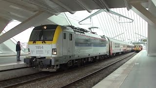 New Siemens Vectron locomotives in Liège Belgium 140412 [upl. by Atikam]