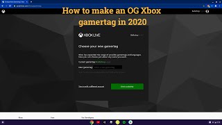 How to make an OG Xbox gamertag with no numbers in 2020 [upl. by Bilat]