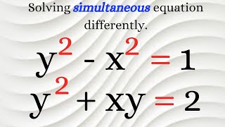 Simultaneous Equations Using 2 Methods Different From Substitution And Elimination [upl. by Basile558]