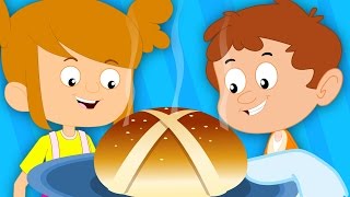 Hot Cross Buns  Nursery Rhymes For Kids And Childrens  Baby Songs [upl. by Arotak]