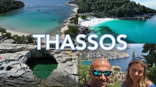 Thassos adası 2024 🏝 Yunanistan 🇬🇷 Gezilecek yerler 4K [upl. by Lordan]