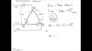 3 Phase Delta Tutorial Electrical Power PE Exam Review [upl. by Nnaillij]