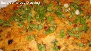 Easy CORNBREAD DRESSING  How to Make Cornbread Dressing  Cornbread Stuffing Recipe [upl. by Ecyak572]