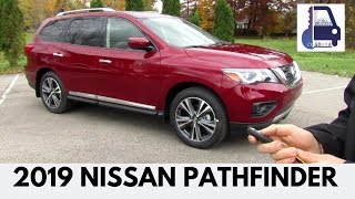 2019 Nissan Pathfinder Platinum 4x4 In Depth First Look Detailed Walk Around Review and Start Up [upl. by Kerrill]