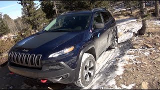 2014 Jeep Cherokee Trailhawk 4X4 Snowy Colorado Drive amp Review [upl. by Lowenstern]