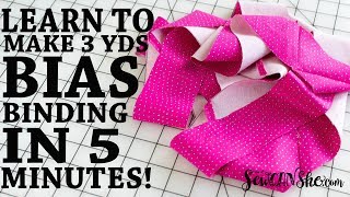 DIY Continuous Bias Binding  Super Fast Sewing Tutorial [upl. by Dang]