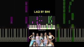 LAGI by BINI piano cover  sheet music amp lyrics [upl. by Hernardo538]