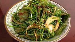 2061 chive salad with perilla leaves  깻잎 부추 무침 [upl. by Dituri]