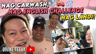 NAG CARWASH NAG ENGLISH CHALLENGE  NAG LANDIAN WITH MC AND TONTON  DIVINE TETAY [upl. by Elwood]