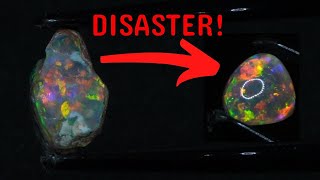 DISASTER cutting RED CRYSTAL OPAL [upl. by Emerson]