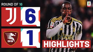 JUVENTUSSALERNITANA 61  HIGHLIGHTS  Juve are unstoppable  Coppa Italia Frecciarossa 202324 [upl. by Lissy]