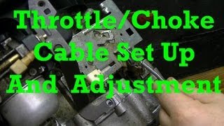 How to Set Up and Adjust Throttle and Choke Cables on Small Engines [upl. by Cornia]