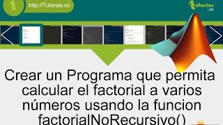 funciones – matLab funcion factorial a varios numeros [upl. by Nac]