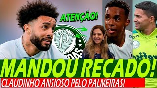 Claudinho Aguarda Palmeiras e Comemora Nota Oficial do Zenit  Dudu Emociona Torcida  Camisa 10 [upl. by Ihana]