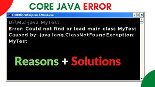 Error Could not find or load main class  Caused by javalangClassNotFoundException  In Hindi [upl. by Aikyt940]