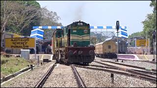 Kollam Chennai Egmore Covid special departing Punalur railway station [upl. by Ssej122]